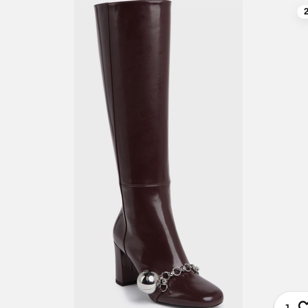 🌺 LONGCHAMP 🌺 Ball & Chain Tall Leather Boot Size: 39